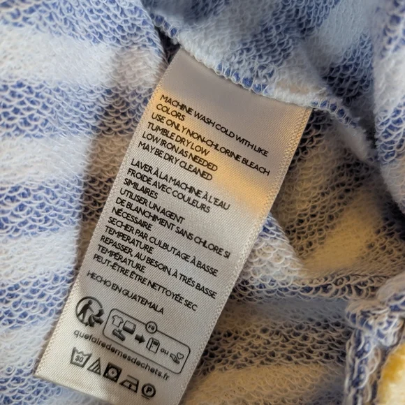 WE THE FREE Free People Classic Pullover Sweatshirt in Blue Combo Size XL - Picture 13 of 14